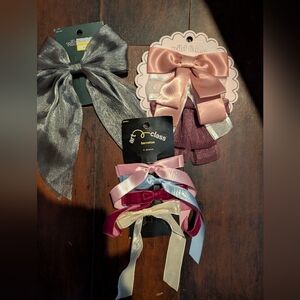 NEW Art Class and Wild Fable Kids Bow Set - Pink, Silver, and Burgundy Bundle